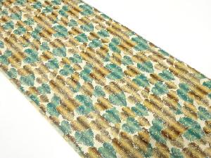 蔦の葉模様織り出し　名古屋帯